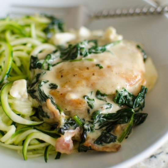 Spinach Bacon Feta Chicken