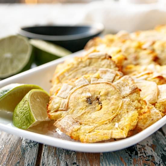 Air Fryer Tostones – Fried Plantain