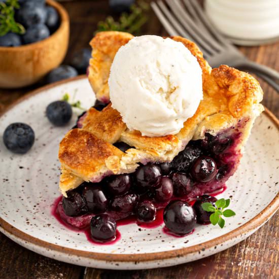 Homemade Blueberry Pie