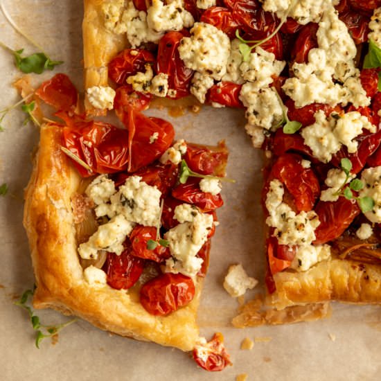 Cherry Tomato & Goat Cheese Tart