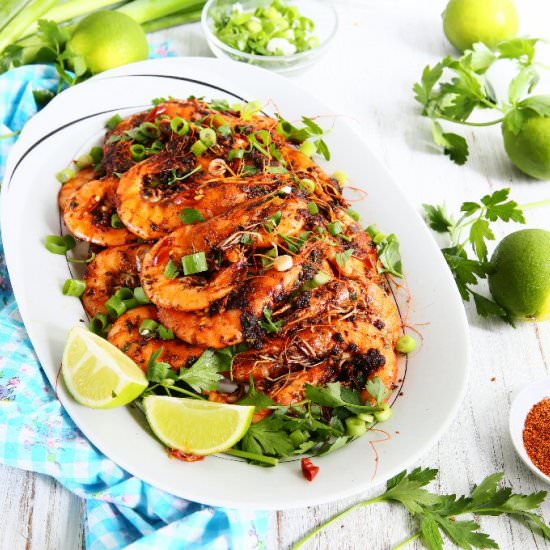 Stirfried Cajun Prawns