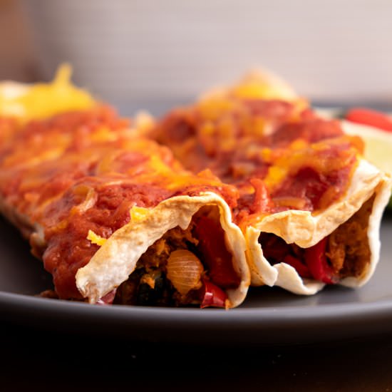 Vegan Chicken Enchiladas
