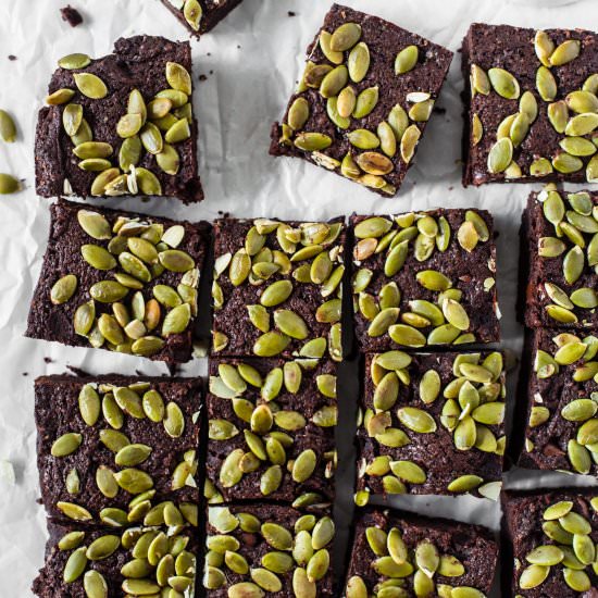 Pumpkin Seed Chocolate Brownies