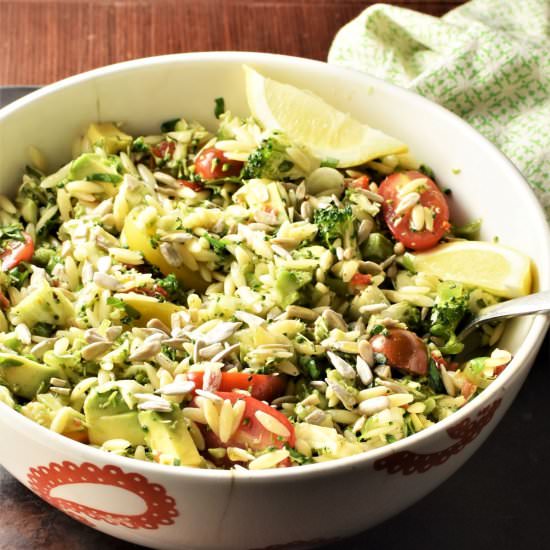 Raw Broccoli Pasta Salad
