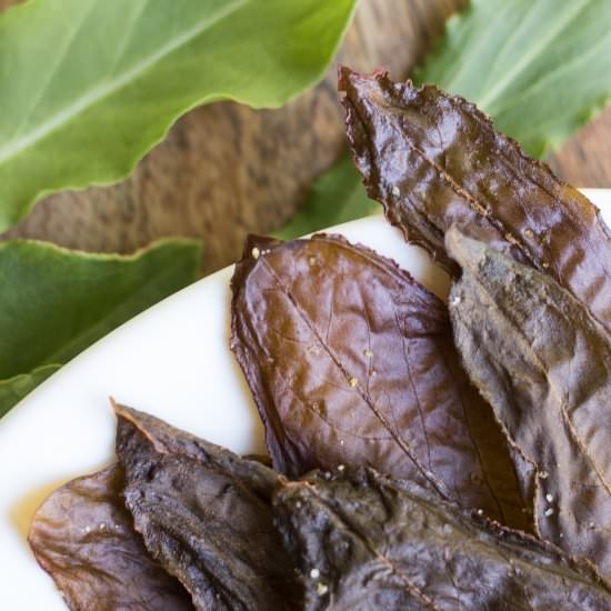 Roasted Sorrel Chips