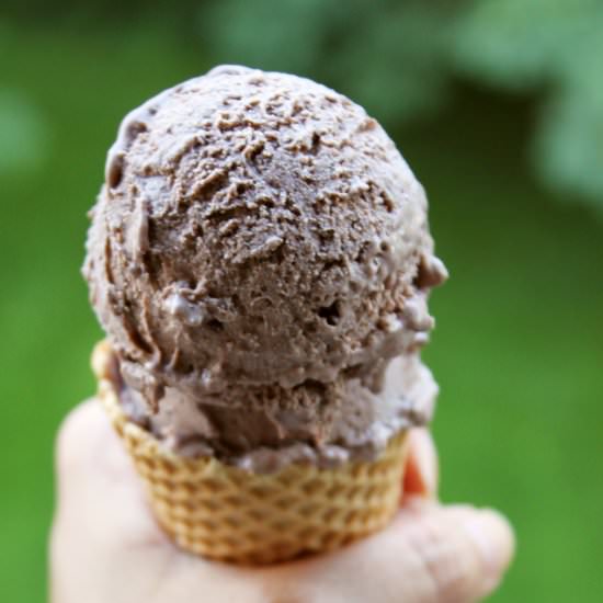 No Churn Eggless Chocolate Ice Cream