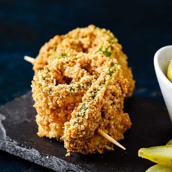 Baked Breaded Cajun Courgettes
