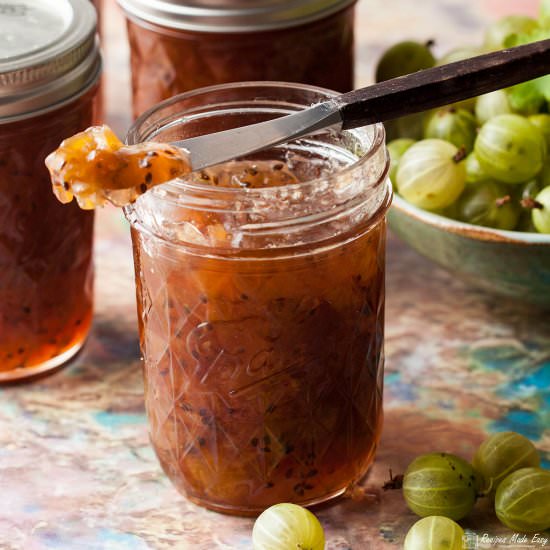 Easy gooseberry jam
