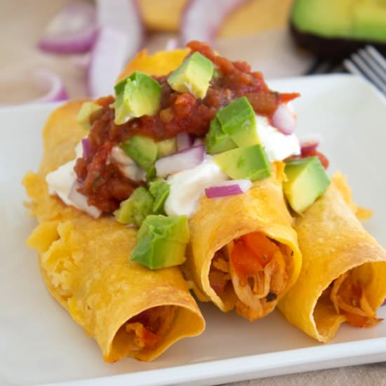 Baked Chicken Taquitos