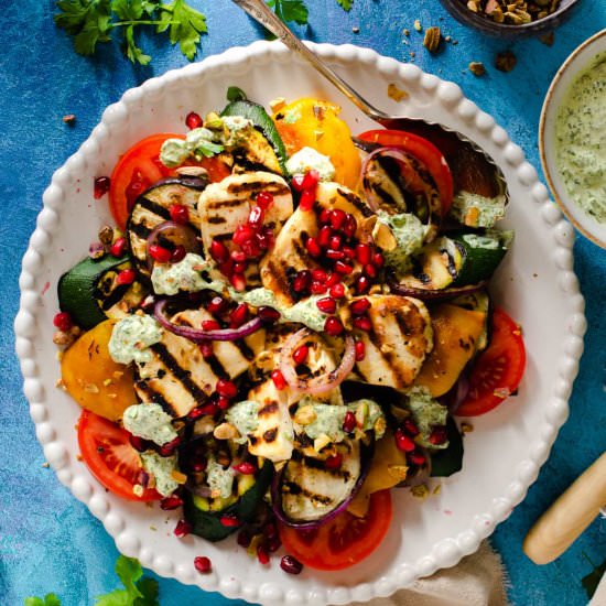 Grilled Vegetables & Halloumi Salad