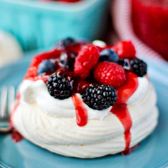 Pavlovas with Summer Berries