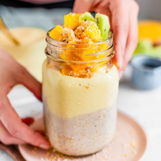 Mango Yogurt Overnight Oats