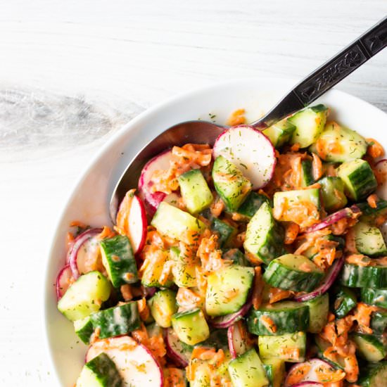 Quick & Easy Creamy Cucumber Salad