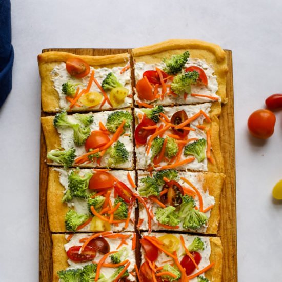 Cream Cheese Veggie Pizza
