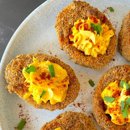 KETO AIR FRYER DEVILLED EGGS