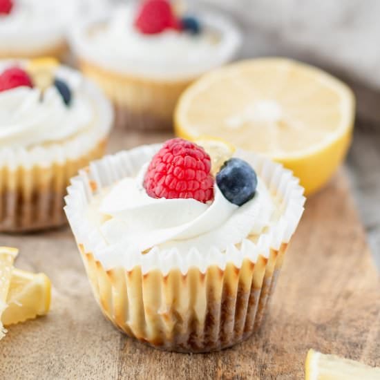Mini Lemon Cheesecakes