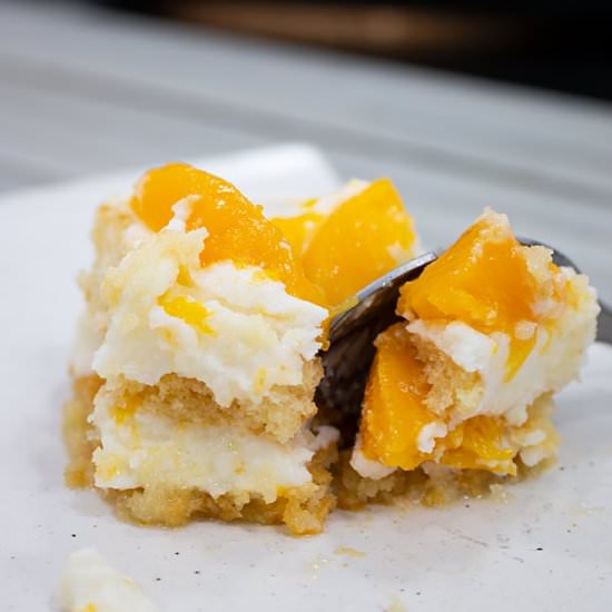 Peach tiramisu