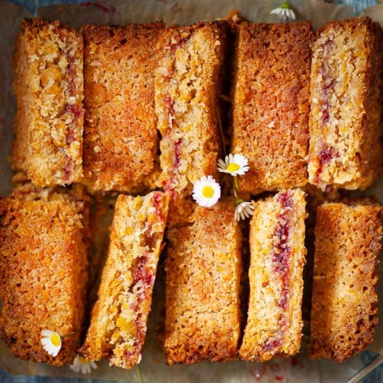 Jammy Cornflake Slices