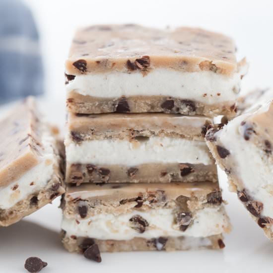 Cookie Dough Ice Cream Sandwiches