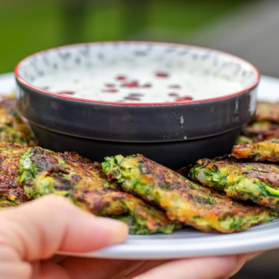 Crispy Courgette Fritters (Mucver)