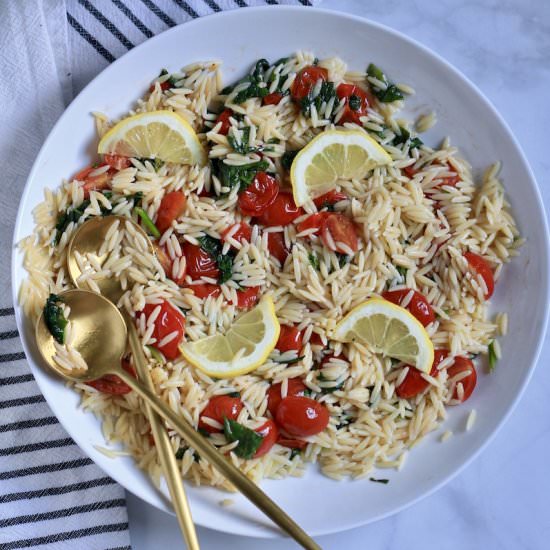Lemon Orzo Pasta Salad