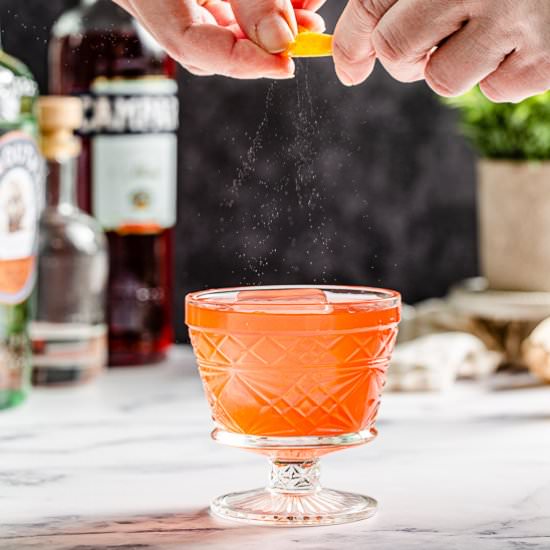 Gin Campari Sour Cocktail