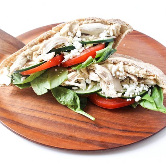 Mediterranean Chicken Pita Pockets