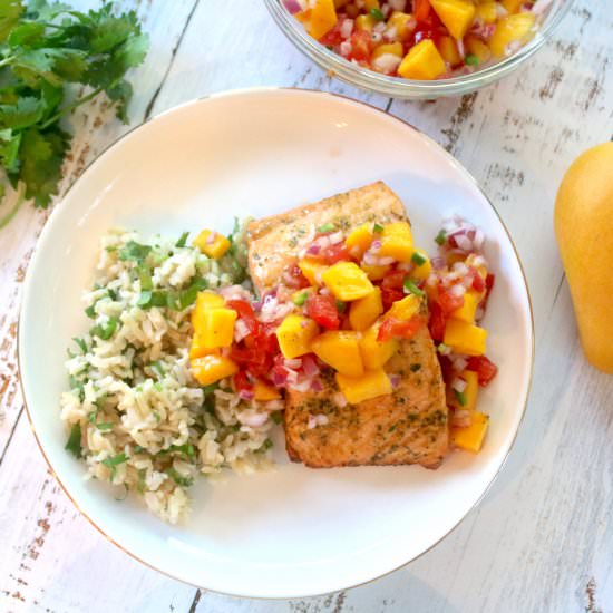 Citrus Herb Salmon with Mango Salsa