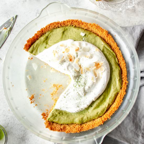 Coconut Matcha Pie