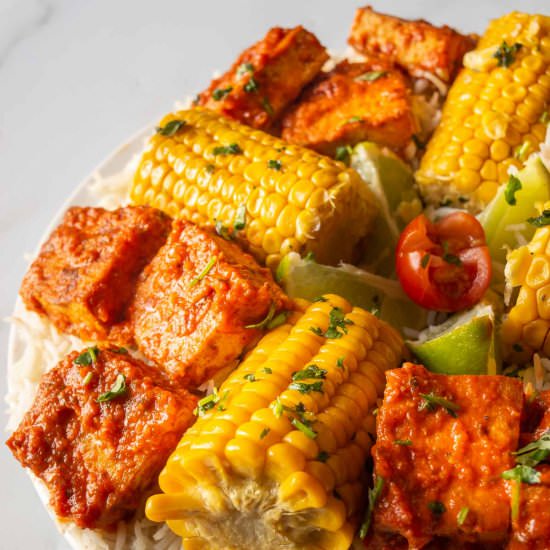 Spicy peri peri tofu