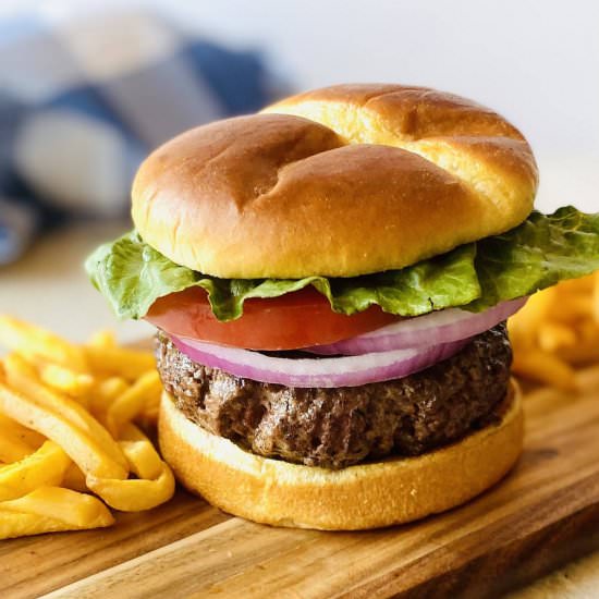 Frozen Burgers in Air Fryer