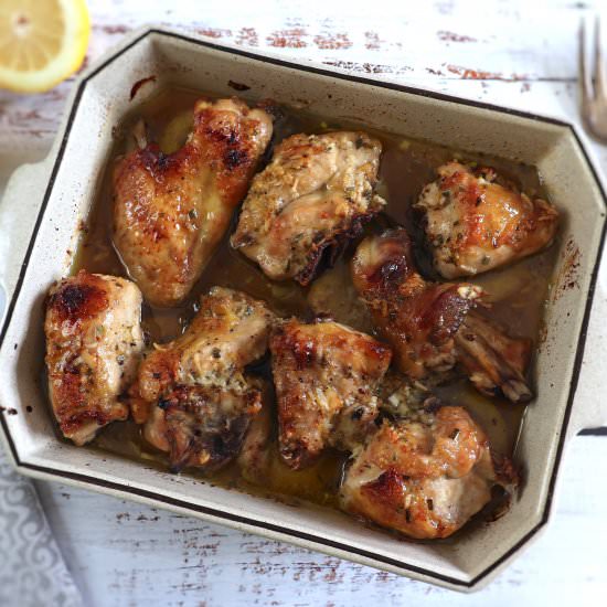 Baked chicken lemon, honey rosemary