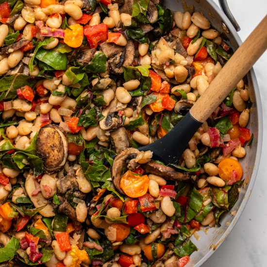 Summer Veggie White Bean Stir Fry