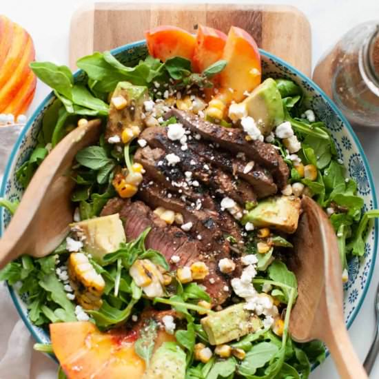 Grilled Steak And Peach Salad