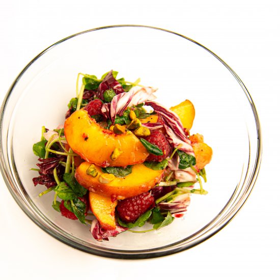 Peach and Raspberry Salad