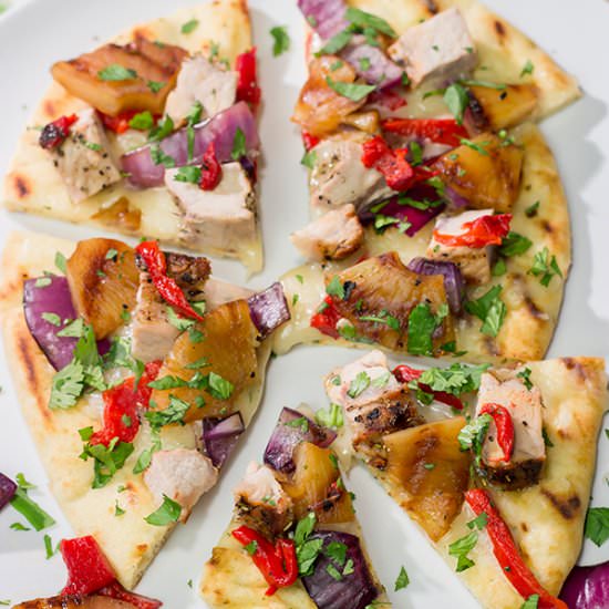 Grilled Pork and Pineapple Flatbrea