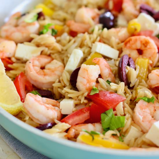 Mediterranean Shrimp and Orzo