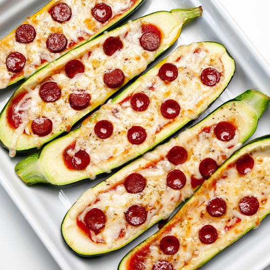 Zucchini Pizza Boats
