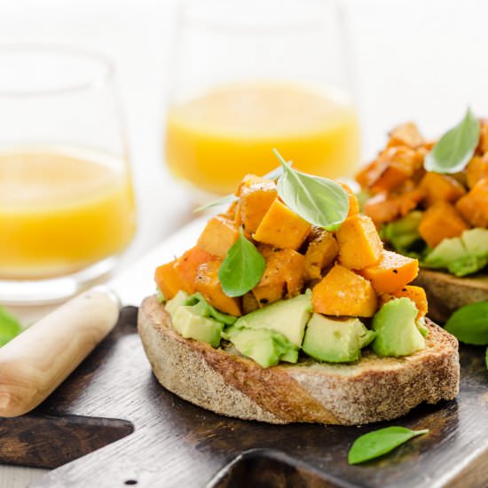 Pumpkin & Avocado Bruschetta