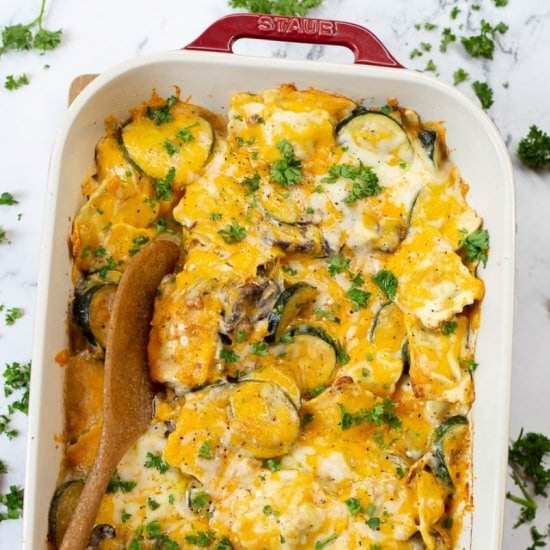 Baked Ravioli Alfredo