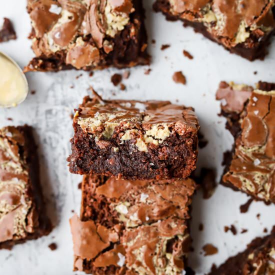 Tahini Mochi Brownies