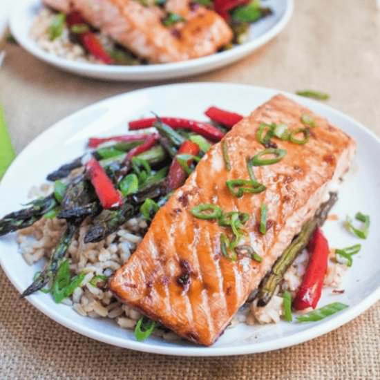 Sheet Pan Asian Salmon with Veggies