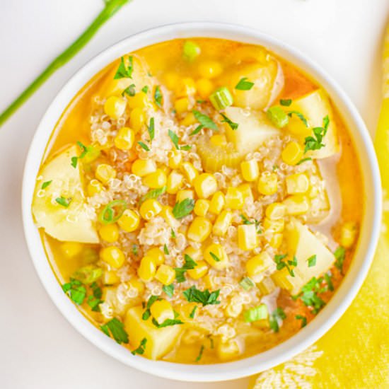 Instant Pot Quinoa & Corn Soup