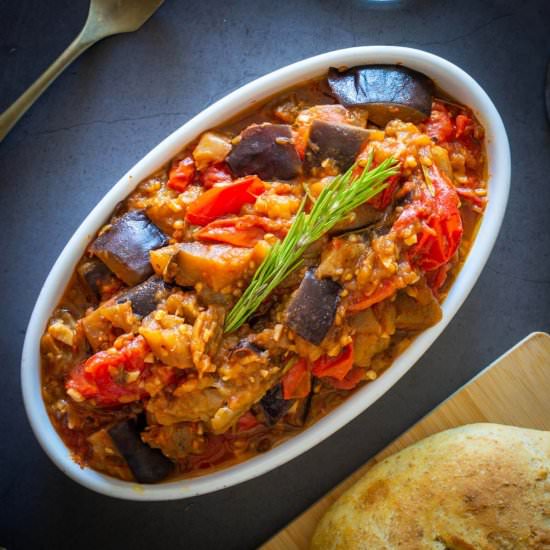 Italian 5 Ingredient Eggplant Stew