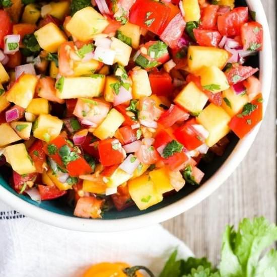 Habanero Peach Salsa