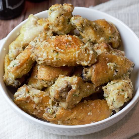 Air Fryer Garlic Parmesan Wings