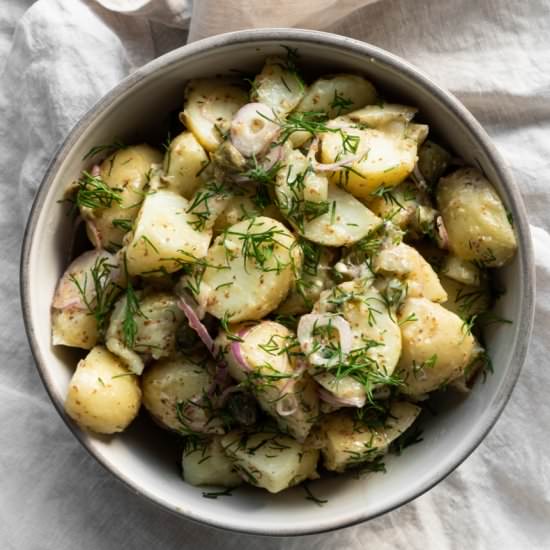 Easy Potato Salad w/ Capers & Dill