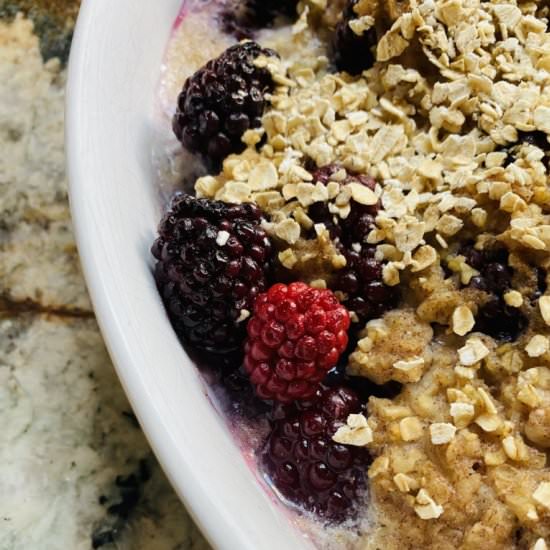 Sugar Free Blackberry Crumble