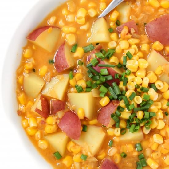 Vegan Corn & Potato Chowder