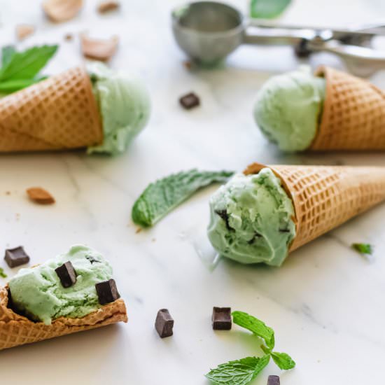 Mint and Chocolate Ice Cream